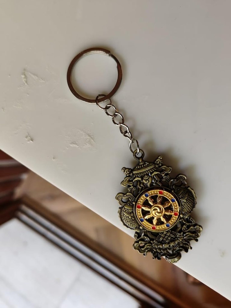  Metallic Dharmachakra Keychain