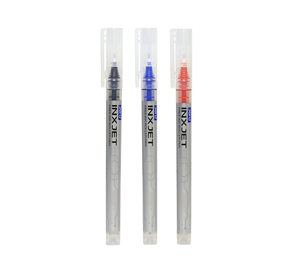 Doms Inxjet Roller Pen-10-Pcs (Black/Blue/Red)