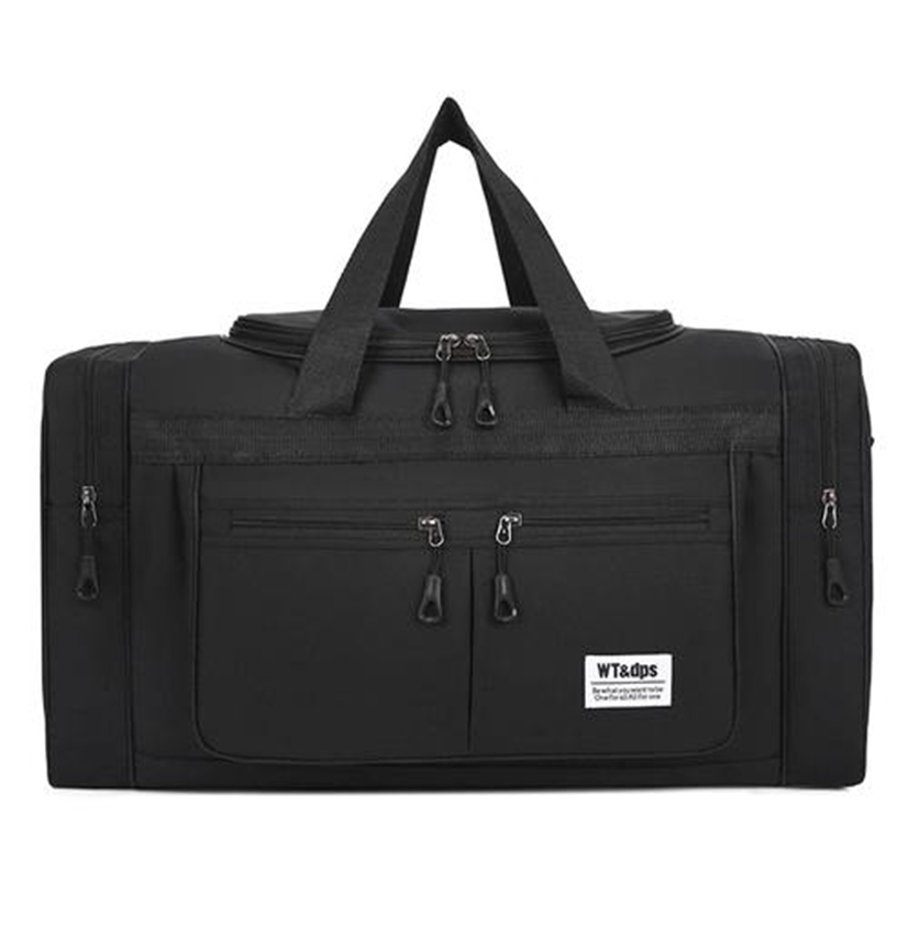 Men's Solid Color Oxford Cloth Zipper Travel Bag