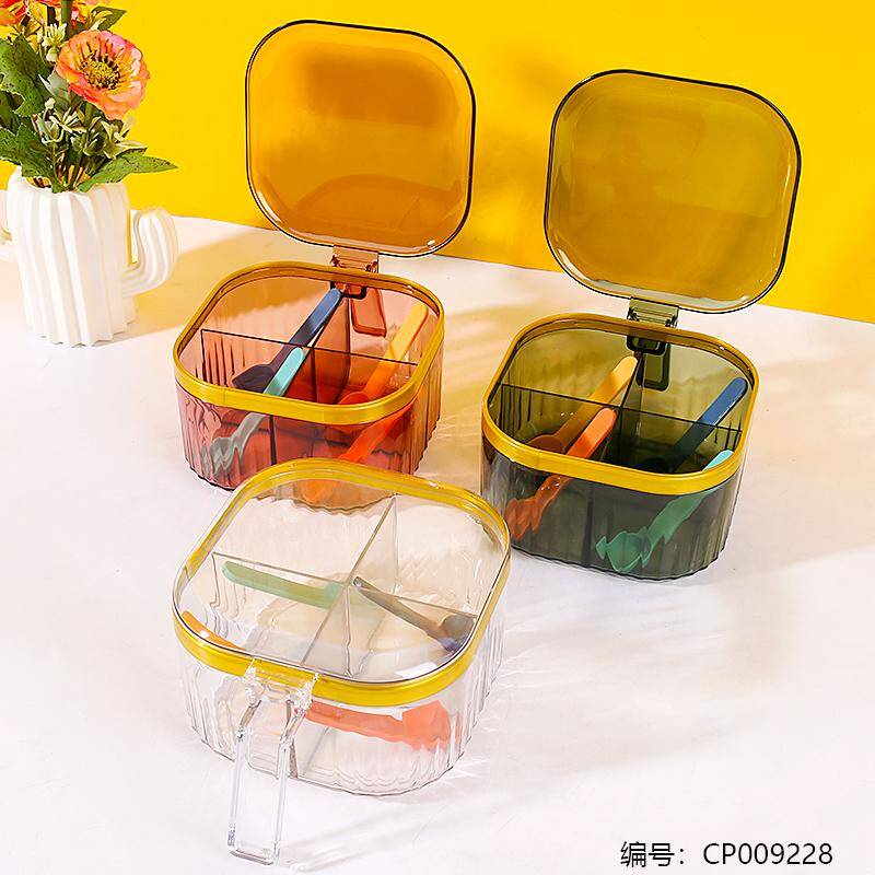 2889 Transparent Light Luxury Seasoning Box | Spice Box, Kitchen Storage