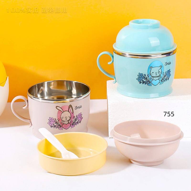 755 stainless steel lunch box bowl with lid