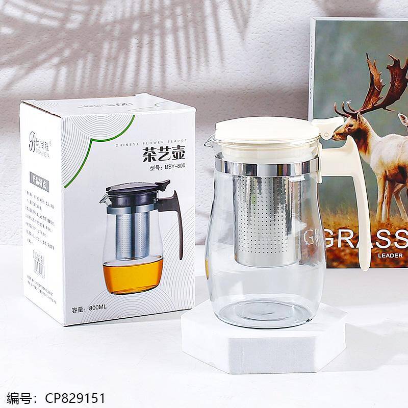 321 750ml White Drum-Type Flower Teapot | Ceramic Teapot, Tea Set