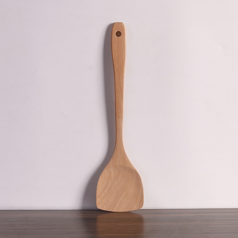 Wooden Handled Stir Fry Spatula 38*9.5cm