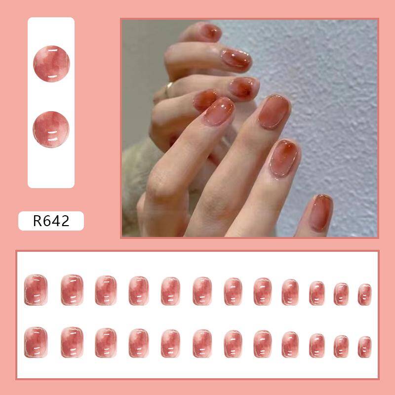 Glossy Glam Press-On Nails Set R642