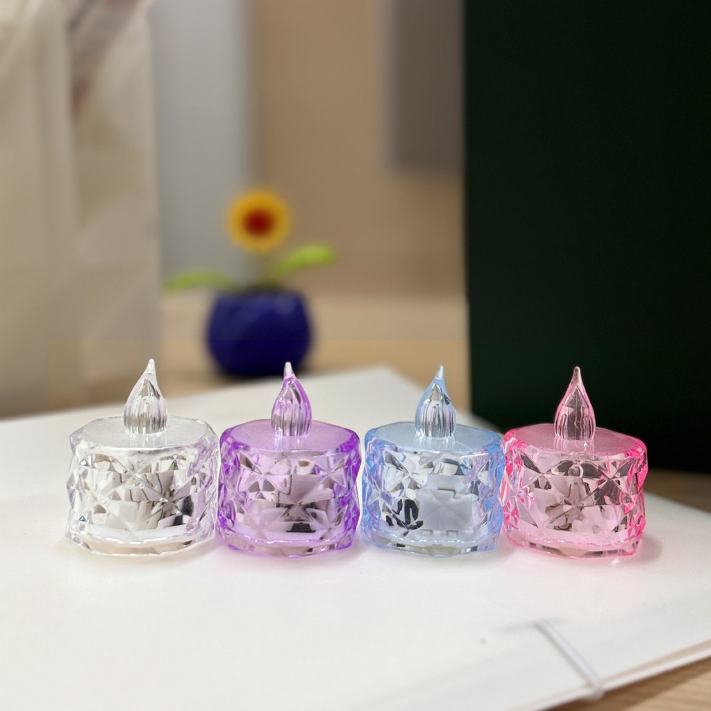 Flameless Transparent Small Night Lamp 5.5*4Cm 