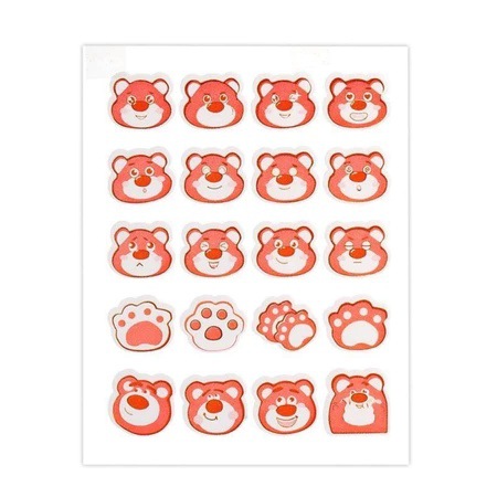 Cartoon Animal Cute Pattern Acne Patch 36 Pieces (Pink Bear)