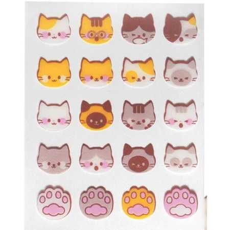 Cartoon Animal Cute Pattern Acne Patch 36 Pieces (Yellow Cat)