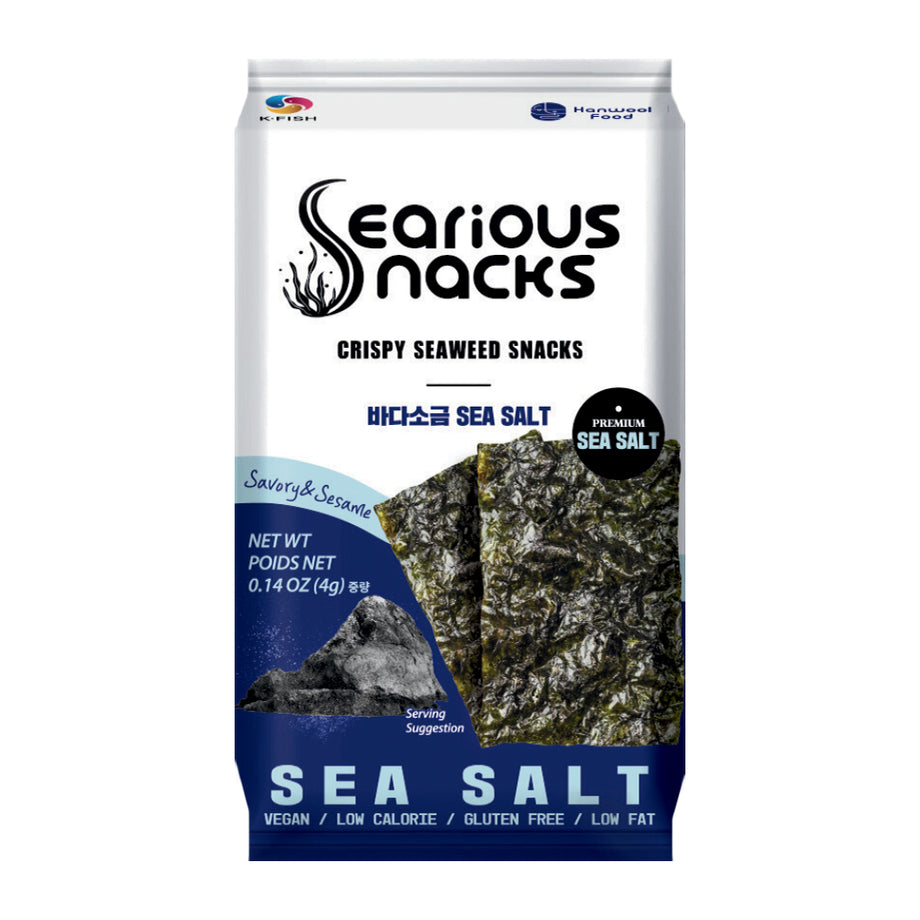 Searious Snacks Roasted Seaweed- Sea Salt Flavor