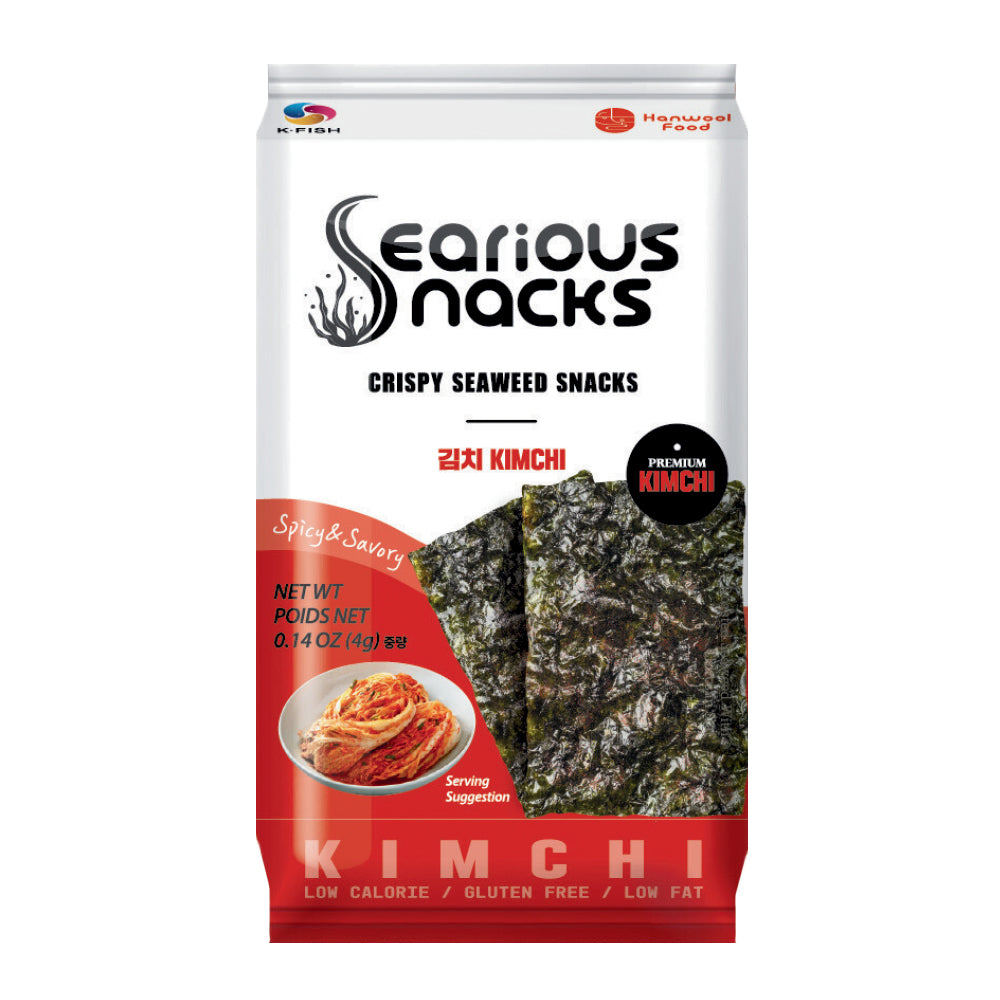 Searious Snacks Roasted Seaweed- Kimchi Flavor