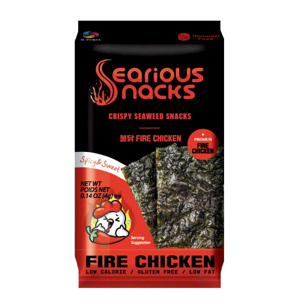 Searious Snacks Roasted Seaweed- Fire Chicken Flavor