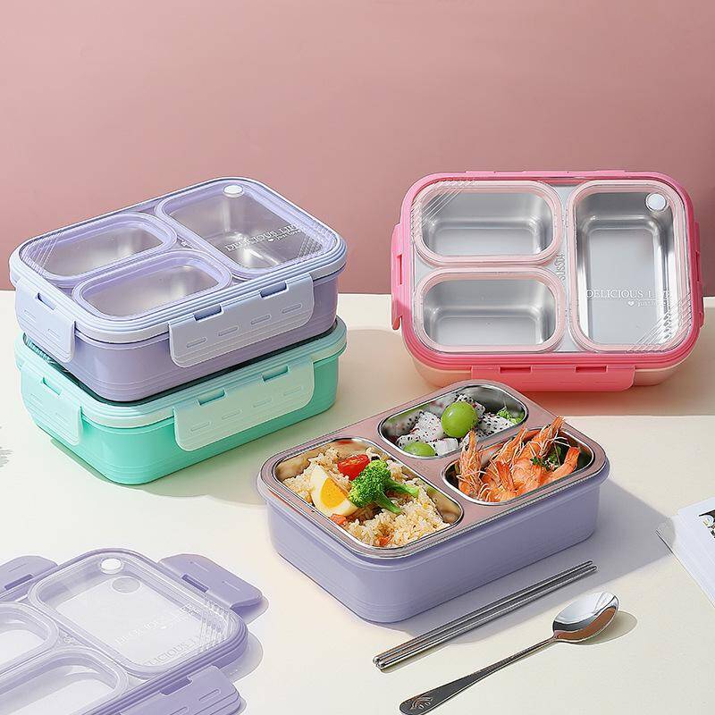 3-Compartment Non-Odor Stainless Steel Lunch Box – 620ml | Lunch Box, Food Container
