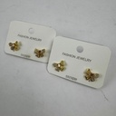 Butterfly With Pearl Ear Stud