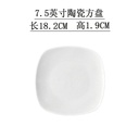 Minimalist Design White Ceramic Dinner Plate