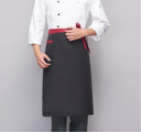 Black with Red Edges Half Apron