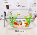 Transparent Round Glass Fish Tank 10*10CM