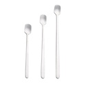 410 Square Head Natural Color Stainless Steel Coffee Spoon