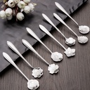 Short Handle Stainless Steel Spoon - Silver, 8 Pieces