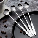 Long Handle Stainless Steel Spoon - Silver, 4 Pieces