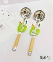 Hua Ji 3 cm /8855 Fine art white wooden handle spoon