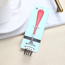 Thick light handle red three forks