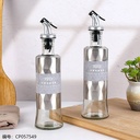Lock sandblasted silver oil bottle - diamond model 300ml