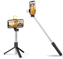 Bluetooth Selfie Sticks R1s with Remote and Selfie Light, 3-in-1 Multifunctional Selfie Stick Tripod Stand Mobile Stand Compatible with All Phones 
