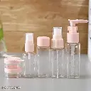 (7pcs) Travel Bottles for Toiletries - Refillable Empty Mini Small Container Travelling Kit Set for Shampoo, Cosmetics & Other
