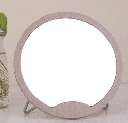  MJ33 Simple European Round Wood Mirror - Rustic Home Decor 